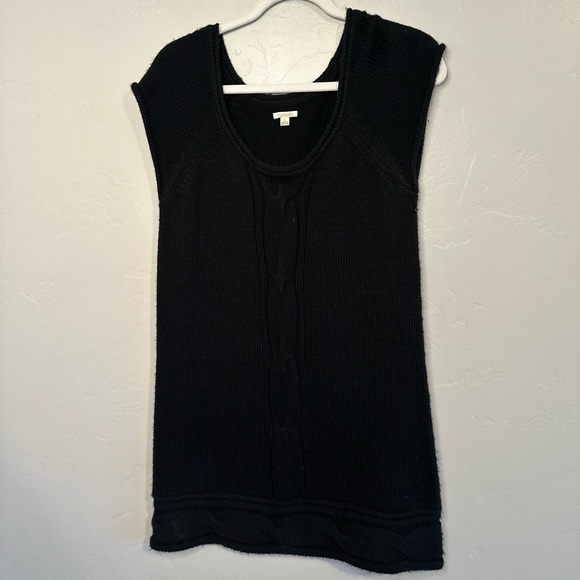 Rubbish Black Sweater Dress Cable Knit Nordstrom SZ LARGE - LIKE NEW! - Picture 2 of 9